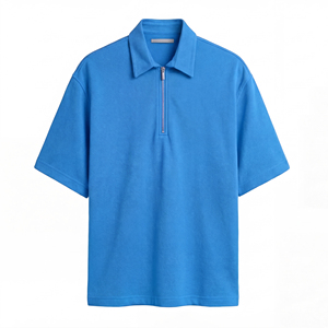 Elegante Camiseta Polo de Punto con Cierre para Hombre, Tejido Transpirable y Cómodo para Gimnasio, Deportes, Uso Casual, Estilos de Vida Activos, Verano - Product Image 1