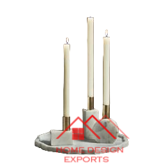 Grey Italian <b>Marble</b> Pillar for <b>Candle</b> Table Votive Decoration T- Light Holder Table Top & Wedding Decoration & Table Decor - Product Image 3