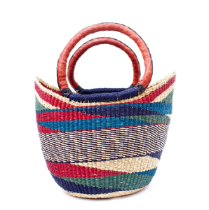 Handmade Trang Trí Dệt Rơm Nước Hyacinth Cỏ Biển Bolga <span class=keywords><strong>Wicker</strong></span> Giỏ Lưu Trữ Với Xử Lý Thủ Công Mỹ Nghệ Sản Phẩm Bán Buôn - Product Image 3