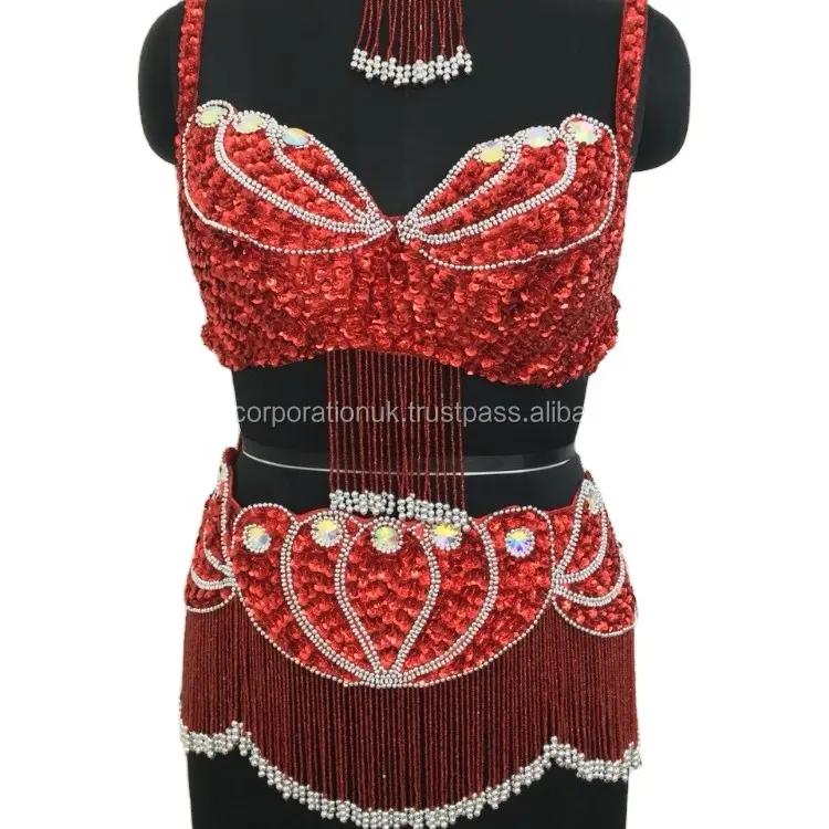 Sutiã e cinto para dança do ventre, roupa adulta elegante, vestidos de dança do ventre para crianças e adultos, conjunto de 2 peças, clássico, egípcio, sutiã e cinto