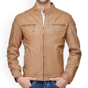 Veste en cuir véritable pour homme, best-seller, service OEM, directement de l'usine, nouvelle mode, coupe ajustée pour l'hiver, style streetwear - Product Image 1