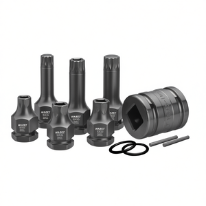 Jeu de douilles à chocs Hazet 11 pièces, courtes et longues, XZN carrées 1/2'' avec profil denté, pour clés à chocs hydrauliques - Product Image 2