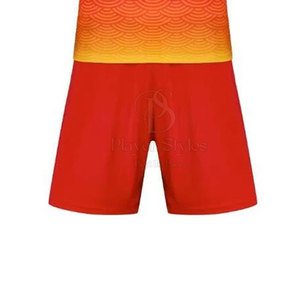 ชุดฟุตบอลผู้ชายคุณภาพสูง 100% โพลีเอสเตอร์ คอวี แห้งเร็ว พิมพ์ลายดิจิทัล พร้อมโลโก้ แบบกำหนดเองสำหรับทีม - Product Image 3