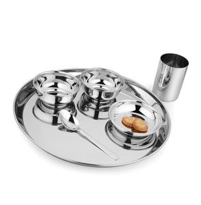Plateau de nourriture Thali en acier inoxydable jetable de haute qualité meilleur ensemble de dîner de vente pour la maison hôtel mariage utilisation - Product Image 1