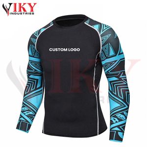 Servicio OEM El mejor material más nuevo de buena calidad Rash Guard para hombres Fight Wear Custom Printed MMA Long Sleeve Rash Guards - Product Image 5