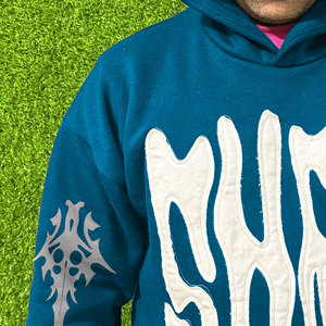 Vente en gros de sweats à capuche personnalisés en molleton de coton 100% pour hommes, délavés à l'acide, design surdimensionné, qualité, brodé, teint uni pour - Product Image 5