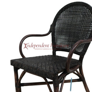Wholesale Black Wash Rattan <b>Dining</b> <b>Chair</b> for Patio Restaurant <b>Dining</b> Room Use - Product Image 4