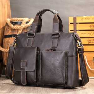 Bolsos impermeables superventas personalizados, bandolera de hombro, bolso de viaje para ordenador portátil de negocios, maletín de cuero para hombre y mujer - Product Image 1