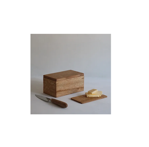 มีดหั่นเนยไม้พร้อมที่วางมีดปรับขนาดได้ทรงสี่เหลี่ยมสีเข้ม - Product Image 6