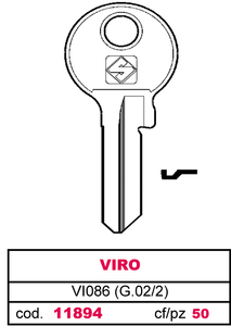 Chiave Ottone Vi086 (g.Vac 2) Viro - Product Image 1