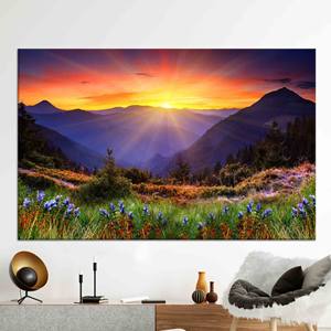 Gold <b>Framed</b> Nature View: Printed Mountain Landscape Canvas Art,WRAPPED CANVAS - Product Image 1
