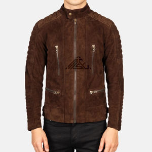 Chaqueta de cuero de diseño personalizado para hombre con cuello interior de espacio de marca y manga para etiquetas de ropa superior - Product Image 4