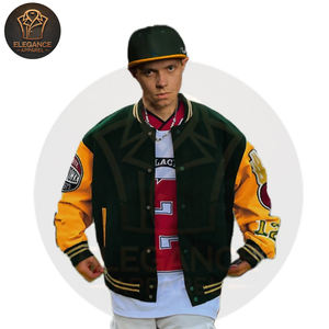 Plus Size <b>Men</b> Literary Artistic Letters Embroidery Color Block Coat Outdoor Sports <b>Windbreaker</b> College Baseball Varsity Jackets - Product Image 3