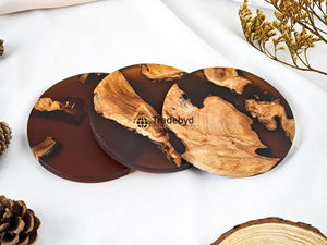 Resin Handmade Premium <b>Coasters</b> Set 4X4 Inches Square Luxury <b>Drink</b> <b>Coasters</b> for Hotels Cafes Tradebyd (Custom Colors Available) - Product Image 6