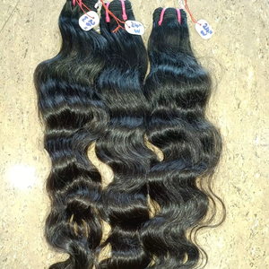 Extensions de cheveux humains indiens ondulés Remy en vrac Single Drawn pour perruques - Product Image 1