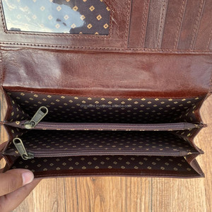 Portefeuille en cuir de fourrure de vachette embrayage cheveux sur fourrure de peau multi-usages sac à main en cuir de veau pochette pochette Western femmes utilise pochette - Product Image 6