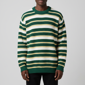 Pull en maille pour homme avec logo et nom de marque brodés sur mesure, 100% coton, col rond, décontracté, anti-froissement, séchage rapide - Product Image 5