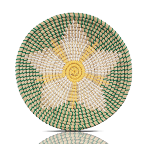 Eco-friendly Handwicker Floral Round Seagrass <b>Wall</b> <b>Hanging</b> Decoration Beautiful Home <b>Decor</b> in Vietnam Factory - Product Image 3