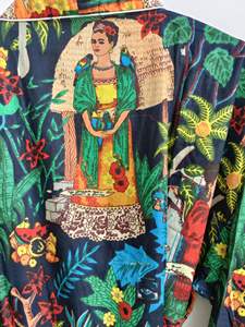 Kimono de punto estampado de bloques florales de algodón de alta calidad de exportación directa para mujer rodilla para verano otoño primavera proveedor indio - Product Image 6