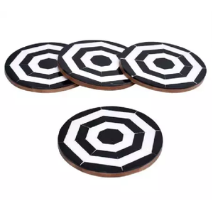 Posavasos de taza de té de madera de resina hexagonal personalizado/alfombrillas para el hogar Hotel restaurante boda o accesorio de negocios - Product Image 1