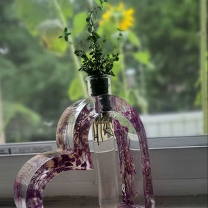 Moule en os de buffle pour pot de fleurs hydroponique 3D en résine époxy moderne, fait main, durable, en forme de rectangle creux, pour bricolage - Product Image 1