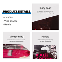 Sacs d'emballage pour café, sacs à fond carré, feuille d'aluminium laminée, barrière anti-humidité et anti-oxygène pour poudre de café, OEM/ODM personnalisé