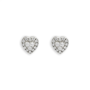 Joyería de moda Pendientes de boda en forma de corazón Regalos finos Pendientes de tuerca de lujo de diamante natural de oro de 14 quilates para unisex - Product Image 3