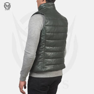 Gilet matelassé d'hiver respirant et écologique en modal avec fermeture éclair, couleur unie, logo frontal, vêtement extérieur, service OEM - Product Image 3