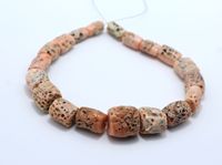 Perles de corail japonais lisses en forme de tube, peau d'ange rose, pierres précieuses de corail japonais naturelles, 8 pouces