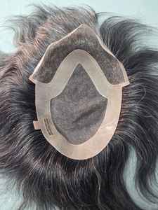 ท็อปเปอร์ผมแท้ Taz Hair BD Fusion แบบเย็บมือ ฐานลูกไม้ด้านหน้า ผสมสี 1B สีเทา  สำหรับปิดผมบาง - Product Image 5