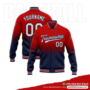 Team <b>Baseball</b> <b>Bomber</b> <b>Jacket</b> Deesha Wears 100% Polyester Lightweight Warm Athletic Outerwear Moisture Wicking Quick Dry for - Product Image 3