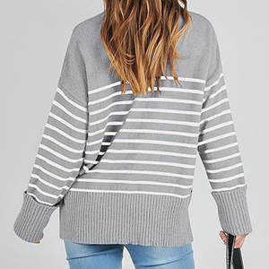 Suéter de mujer hecho a medida más vendido, suéter básico de punto con estampado con logotipo personalizado, los mejores suéteres transpirables con estilo - Product Image 6