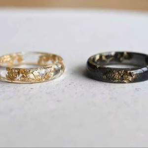 Resin Acrylic Rings Round Shape Handcrafted Love Ring Women Party Jewelry Wholesale Supply for Best Price - Product Image 1