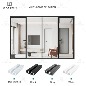 Waybom mince bureau aluminium cadre partiel mur bureau Division panneaux extérieur ignifuge verre <span class=keywords><strong>cloison</strong></span> diviseur profil - Product Image 3