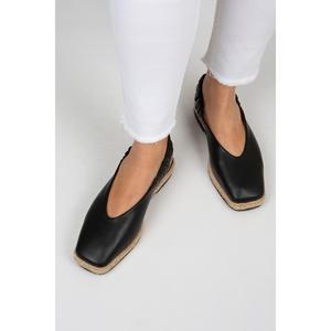 Renata scarpe espadrillas nere da donna in vera pelle