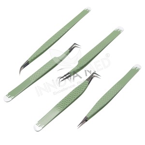 Pinzas de pestañas de color pastel al por mayor material sostenible de acero 2024 instrumentos lyelash pinzas de pestañas profesionales - Product Image 4