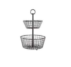 Top Quality Black Color Wire Iron Fruits <b>Vegetable</b> <b>Storage</b> Metal <b>Baskets</b> Modern Style Fruit <b>Basket</b> Handmade for Living Room - Product Image 2