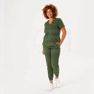 Ensemble d'uniformes d'infirmière pour femmes imprimés par transfert thermique personnalisé de haute qualité, tenue médicale en spandex extensible pour usage hospitalier - Product Image 2