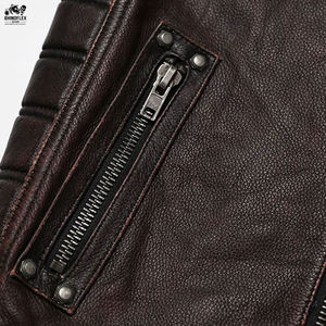 Gilet en cuir pour homme, taille plus, décontracté, tendance, sans manches, respirant, en cuir véritable, col en V, bouton unique - Product Image 5