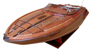 Bateau radiocommandé en bois naturel cardigan 44, modèle de bateau à grande vitesse, avec RADIO - Product Image 3