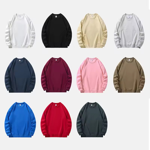 Nueva Moda, Sudadera Holgada de Manga Larga para Hombre, 300G, Color Sólido, Cuello Redondo Extra Grande, Sudadera Informal para Hombre, Proceso Impex - Product Image 4
