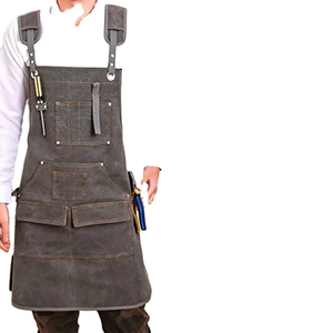 ผ้ากันเปื้อนงานหนักแบบใช้ซ้ำได้ สำหรับงานช่างไม้ งานฝีมือ ร้านอาหาร ครัว พร้อมกระเป๋า ป้องกันสิ่งสกปรก สำหรับใช้ในครัวเรือน - Product Image 2