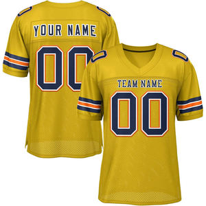 Jersey de Fútbol Americano Rosa Personalizado para Mujer, Cuello en V, Manga Corta, Nombre del Equipo Sublimado, Ropa Deportiva Transpirable de Malla - Product Image 4