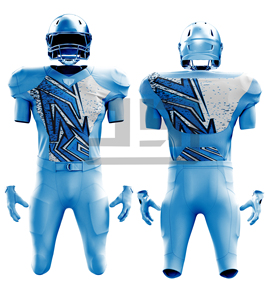 Uniforme de Fútbol Americano Personalizado, Conjunto de Jersey y Pantalones Sublimados, Transpirable, de Secado Rápido, Antibacteriano, Unisex, Manga Corta, para Equipo - Product Image 1