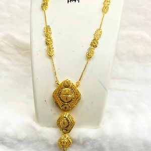 Ensemble de collier de bijoux de mode de Dubaï plaqué or 24 carats boucles d'oreilles bracelets peignes broches en cuivre pour la Bulgarie - Product Image 1