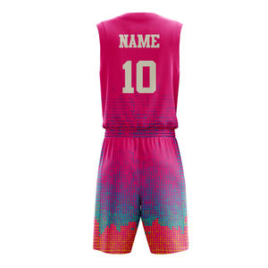 Ensemble de deux pièces pour femmes, maillot de basket-ball, uniforme imprimé, 100% polyester, hiver, avec des motifs de personnages et de lettres - Product Image 2