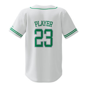 Camiseta de béisbol con logotipo bordado personalizado de alta calidad para hombre, diseño liso a rayas con impresión por sublimación, ropa deportiva de bajo precio - Product Image 3
