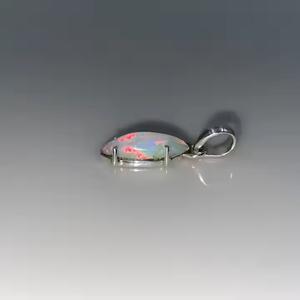 Pendentif en opale éthiopienne multi-feu fabriqué à la main en argent sterling 925 diamant à la mode finition lisse alliage vintage élégant - Product Image 2