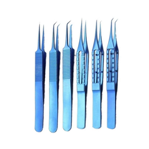 Pinzas de eje recto/curvo/en ángulo de aleación de titanio de alta microcirugía con plataformas pinzas para implantes de cabello | OldMed - Product Image 1