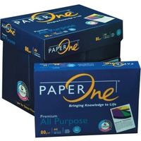 Papel de Copia A4 PaperOne de Alta Calidad, 80 GSM, 100% Pulpa de Madera Virgen, Textura Suave, Alto Brillo, 500 Hojas/Resma, Paquete a Granel